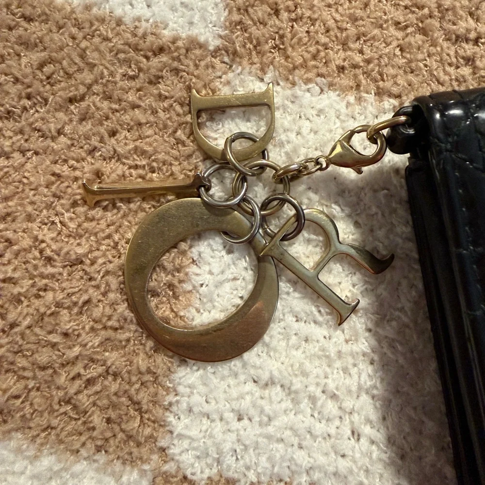 DIOR Patent Cannage Lady Dior Eden Wallet Black